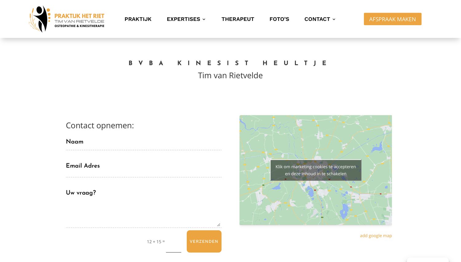Oud contactformulier